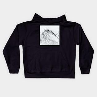 Ornamental Grass Black And White photograph Kids Hoodie